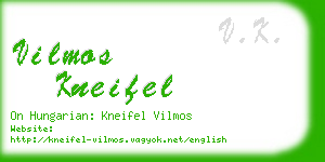 vilmos kneifel business card